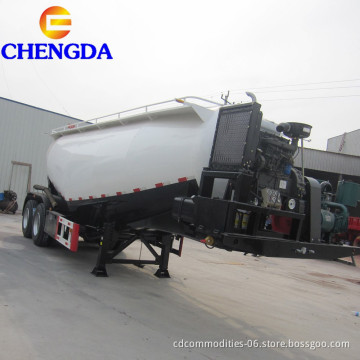 Chengda Mechanical Leaf Spring Suspension 2 Pieces Spare Tire Bulk Cement Semi Trailer For Sale